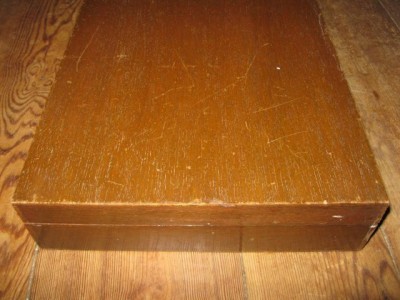 Vintage Flatware Wooden Storage Chest Case Silverware Oak Wood Red ...