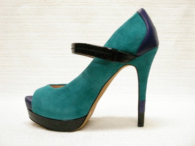 Jessica Simpson Shoes on Nib Jessica Simpson Ely Jungle Green Suede Purple Mary Jane Platform