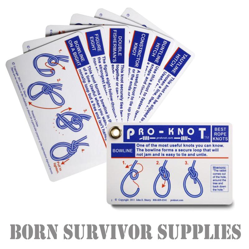 PRO-KNOT KNOT TYING CARDS - Pocket Sized Tying Guide Book Card Fishing & Outdoor