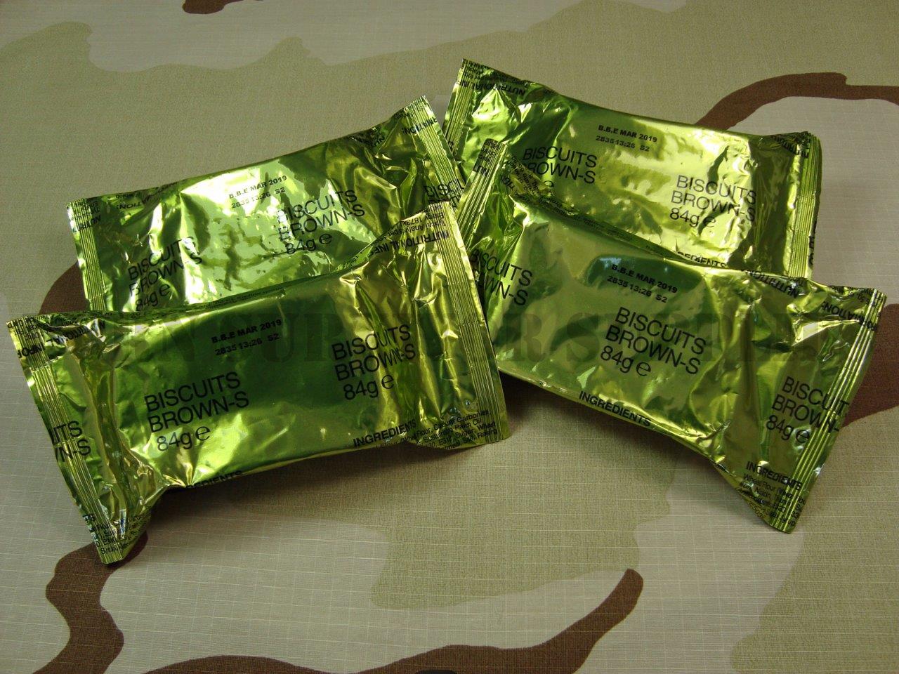 BISCUITS BROWN British Army 24hr Ration Pack SOS Biscuit Survival Camping Food eBay