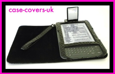 Funky Kindle Covers on Black Crocodile Print Case Cover For Kindle 3 3g With Led Light Ebay