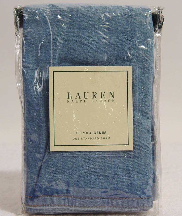 New Ralph Lauren Studio Denim Blue STANDARD Pillow Sham eBay