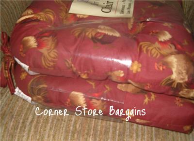 Country Kitchen Chair Pads on Pc Rooster Chair Pads Country Rooster Chair Cushions Set Kitchen