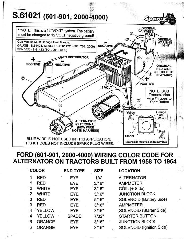 Wiring diagram for ford 2000 tractor