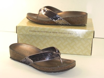 Italian Shoemakers 4271S0 Silver Sequin Thong Sandals 7 | eBay