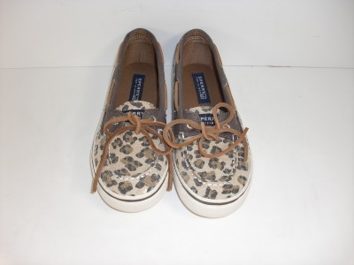 Topsiders Shoes on Top Sider Bahama Skimmer 3 5 M Leopard Girls Youth Boat Shoes   Ebay