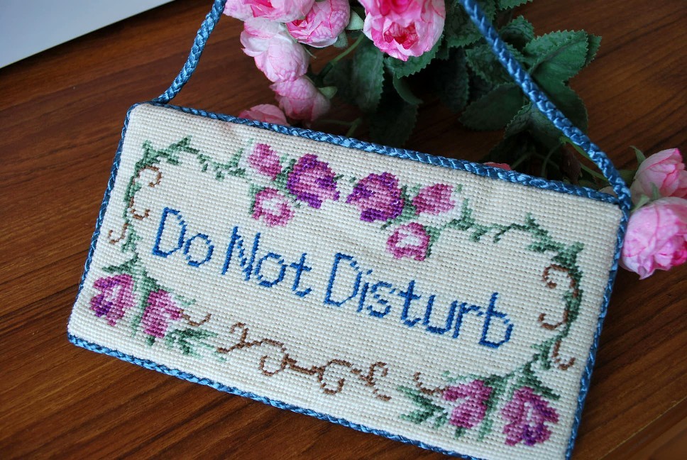 Handmade Wool Needlepoint Tapestry Do Not Disturb Sign eBay
