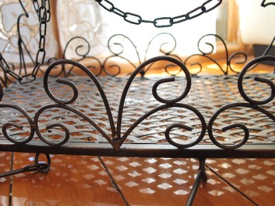 Kitchen Utensil Holder on Iron French Kitchen Utensil Pot Hanging Rack Holder   Ebay