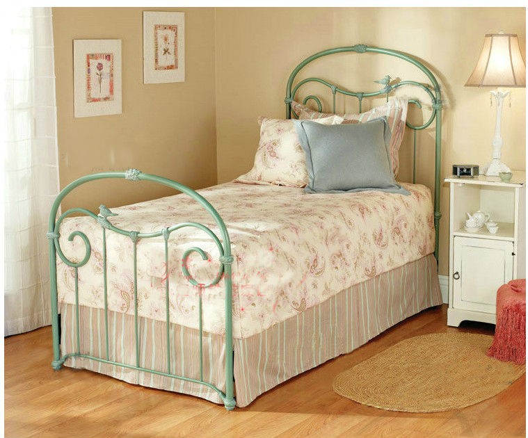 Ornate French Provincial Style Bird Iron BED Ends Frame King Single KSG