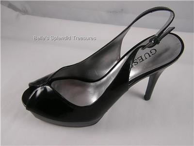 GUESS WG- NYLIA PLATFORM  PUMP BLACK  9  39.5 NEW $169