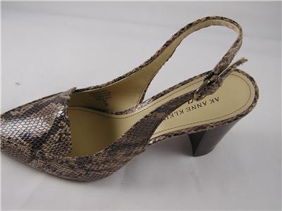 AK ANNE KLEIN  LEATHER REPTILE EMBOSSED SHOE 8  38.5NEW