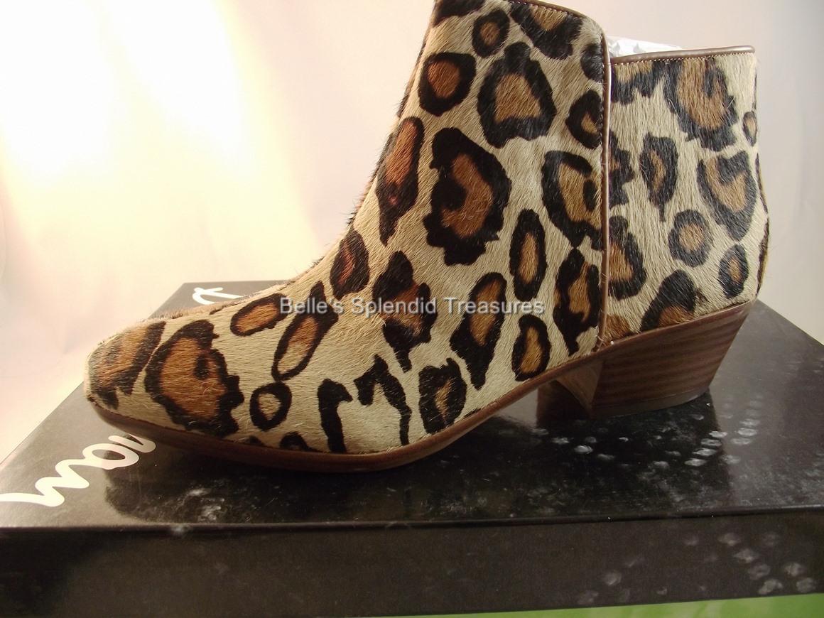 SAM EDELMAN SPETTY ,LEOPARD BRAHM ANIMAL PRINT ANKLE BOOTS NIB 160 eBay