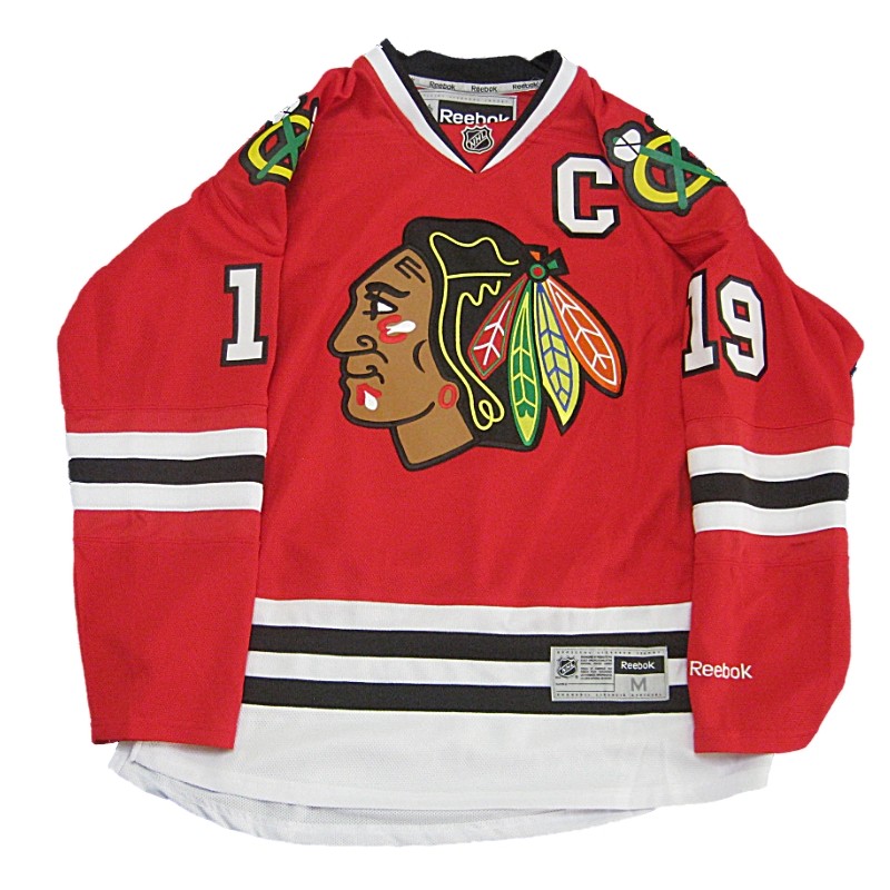 New Reebok Jonathan Toews Premier Hockey Jersey #19 Chicago BlackHawks ...