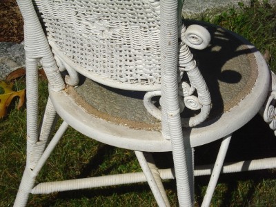 Antique Wicker Chair on Wicker Chair Antique Chair Harp Back Deco 1920 S Seat