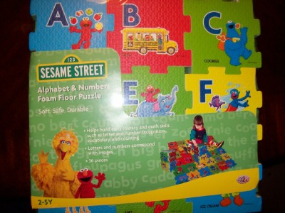 Sesame Street Alphabet & Number Foam Floor Puzzle | eBay