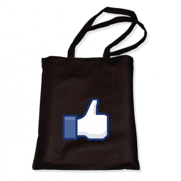 facebook like icon. Fun Facebook Thumbs Up Like Icon Motif Tote Shopping Bag