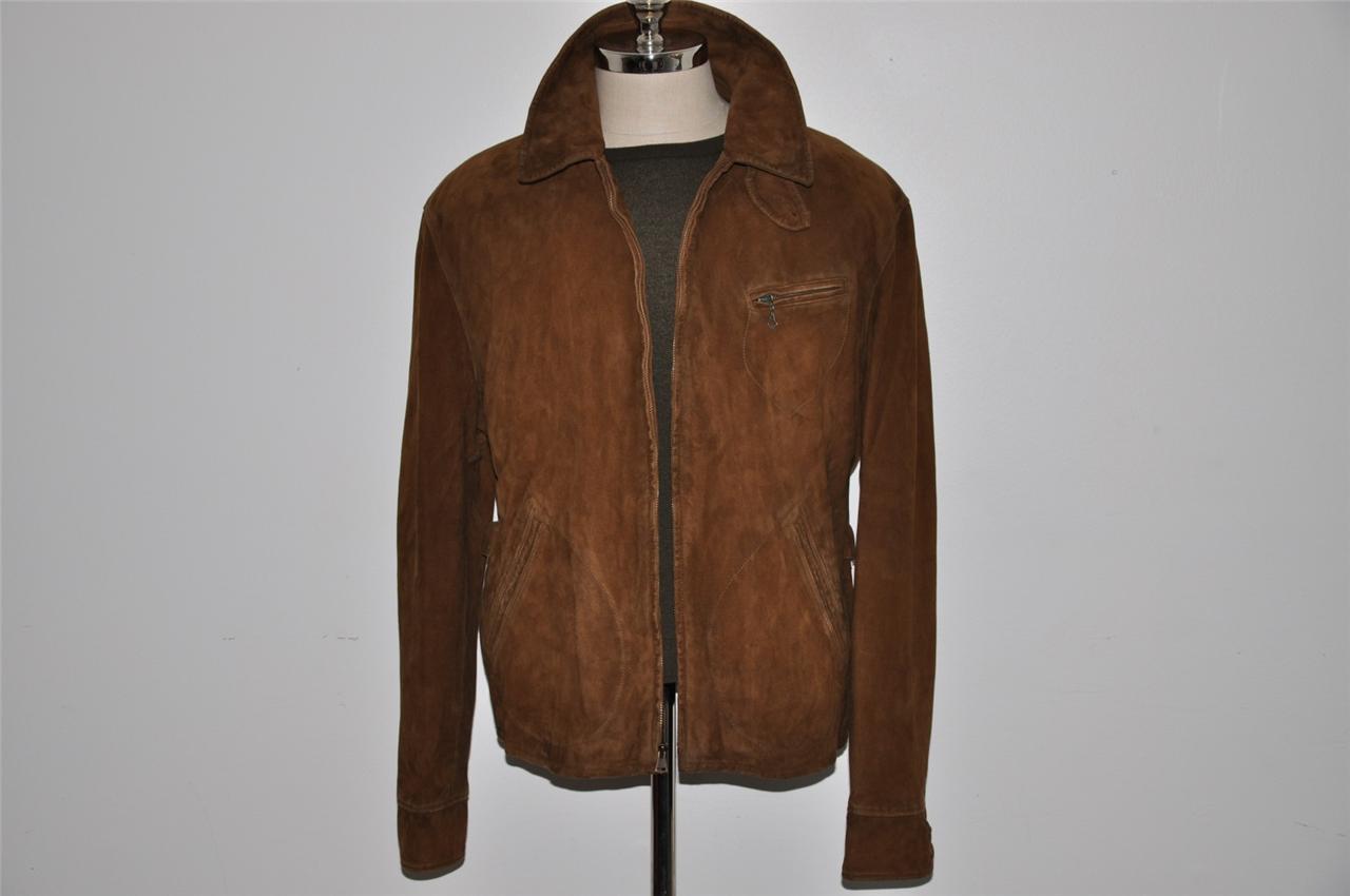 Polo Ralph Lauren Suede Leather Newsboy Jacket S | eBay