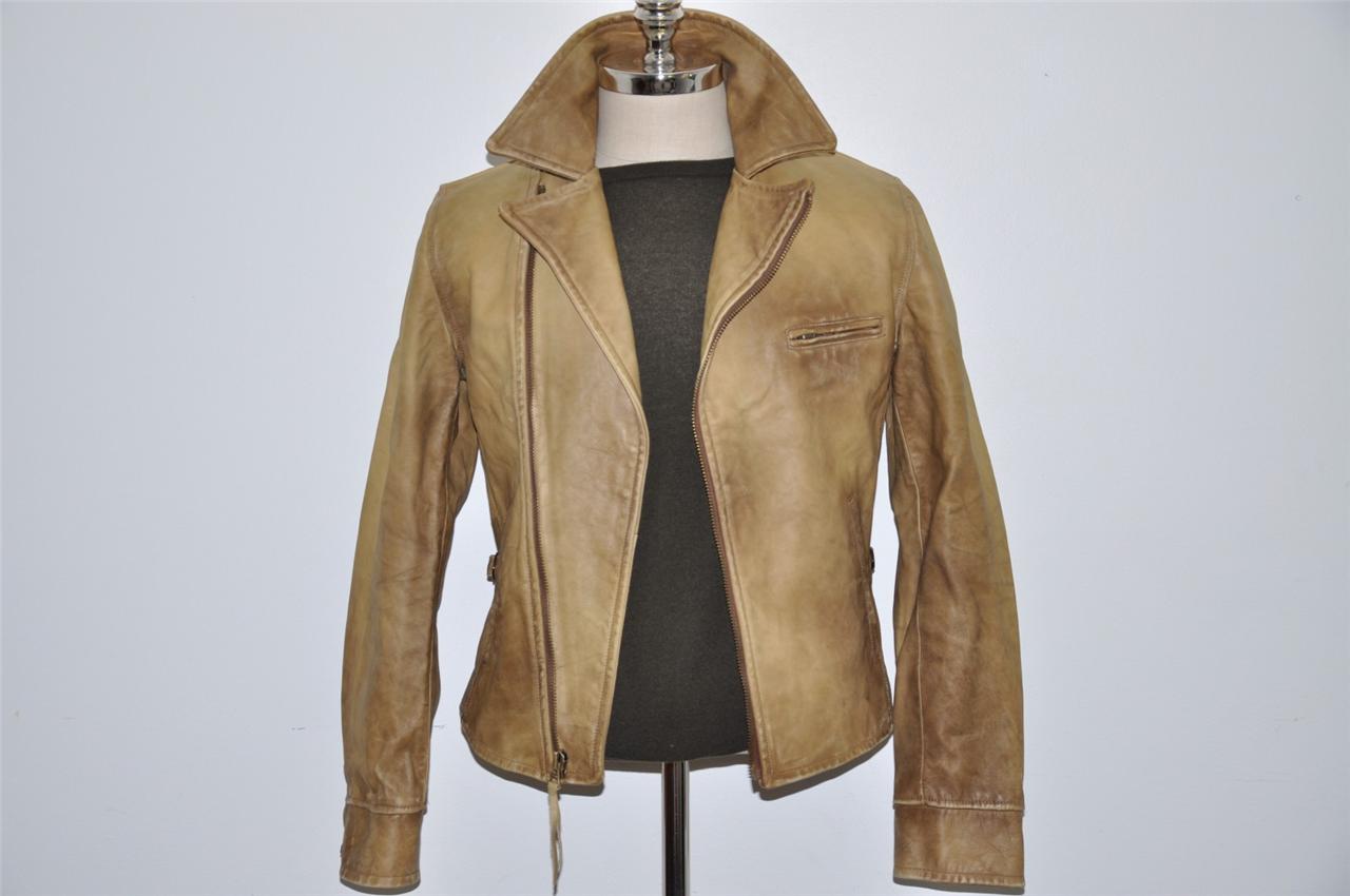 Polo Ralph Lauren Leather Newsboy Biker Jacket S | eBay