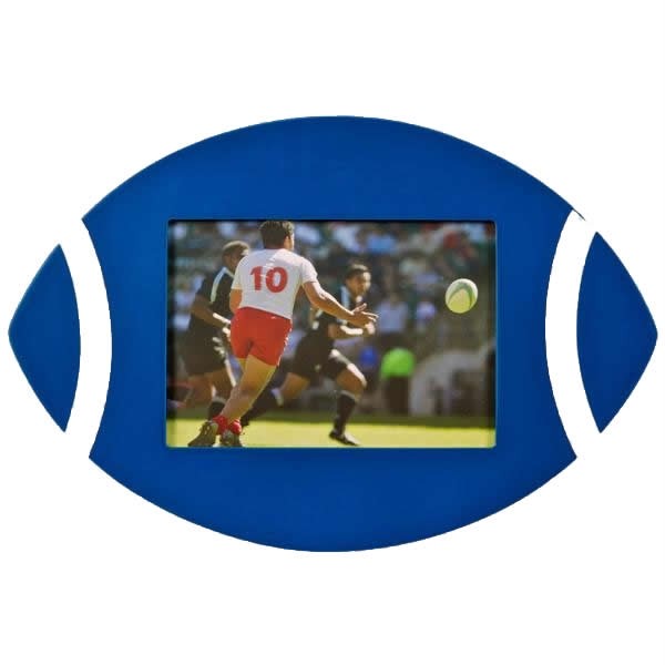 In the Frame RUGBY BALL PHOTO FRAME man/dad/boys/sports WHITE/RED/BLUE