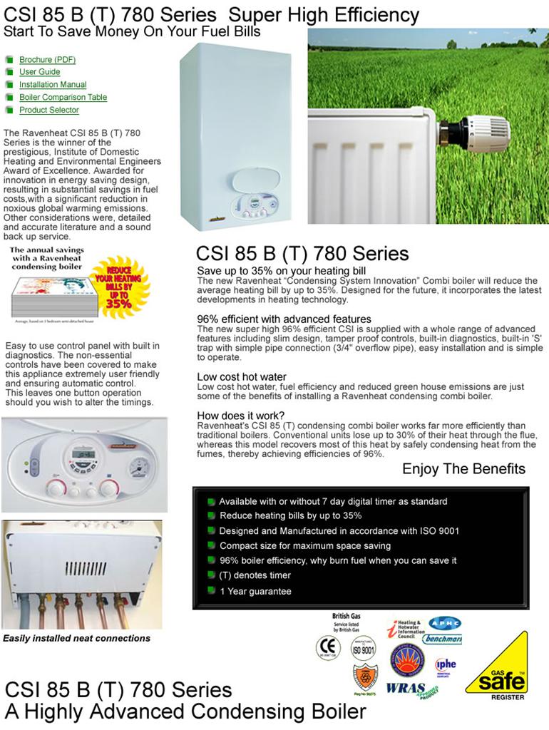 RAVENHEAT 28KW Combi Condensing Gas Combination Boiler eBay