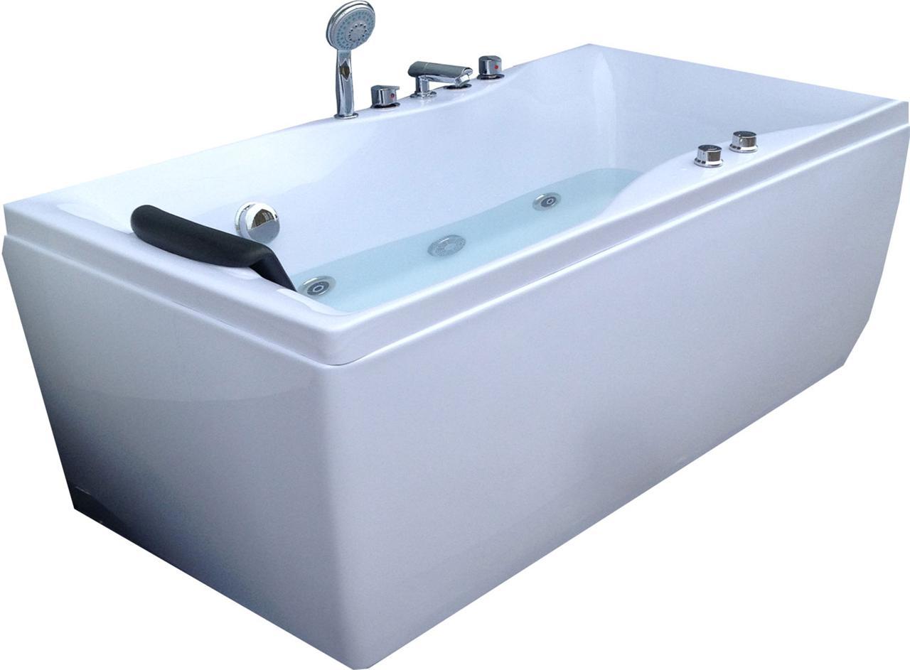 NEW JACUZZI WHIRLPOOL 5 FOOT 1500mm STRAIGHT BATH MASSAGE JETS HEADREST