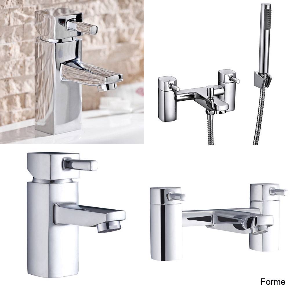 Single lever modern mixer taps bath filler basin mono shower cube