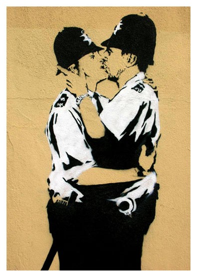 Banksy Kissing Policemen