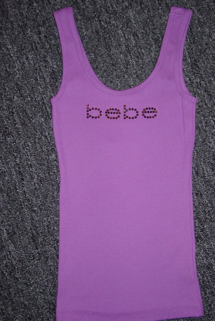 BEBE RHINESTONE logo tank top *ALL SIZES* eBay