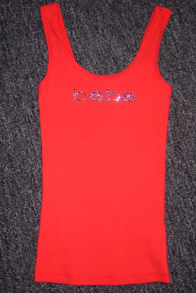 BEBE RHINESTONE logo tank top *ALL SIZES* eBay
