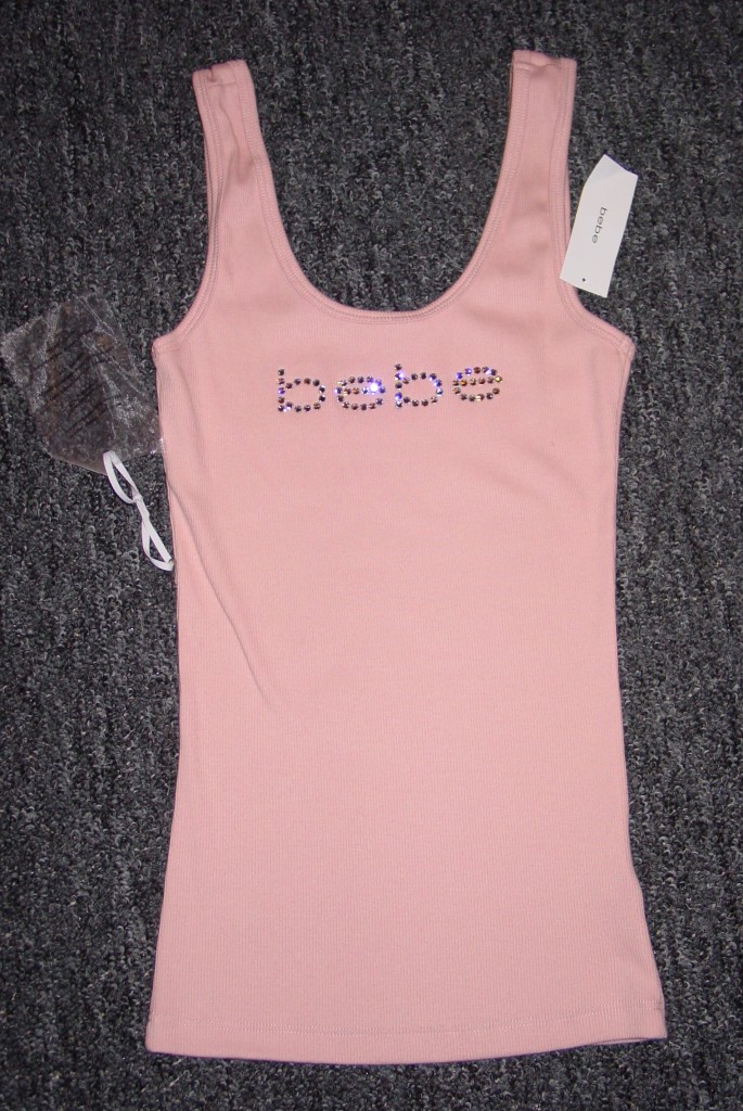 BEBE RHINESTONE logo tank top *ALL SIZES* eBay