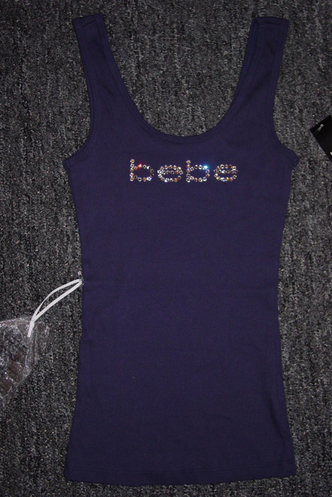 BEBE RHINESTONE logo tank top *ALL SIZES* eBay