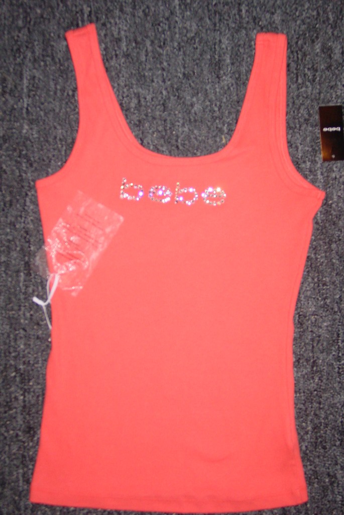 BEBE RHINESTONE logo tank top *ALL SIZES* eBay