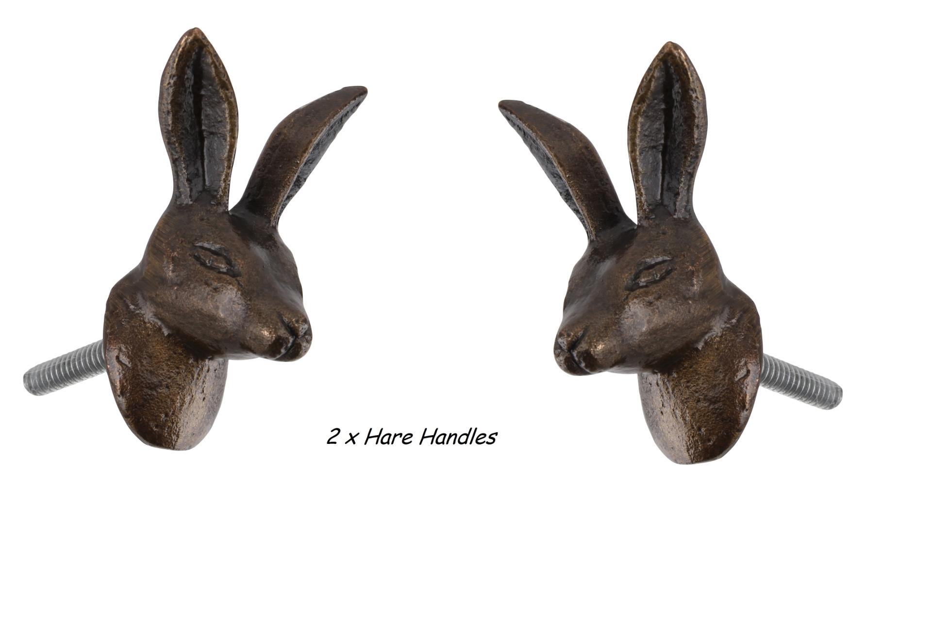 2 x METAL FOX RABBIT HARE CUPBOARD DOOR DRAWER PULL HANDLE KNOB WARDROBE KITCHEN eBay