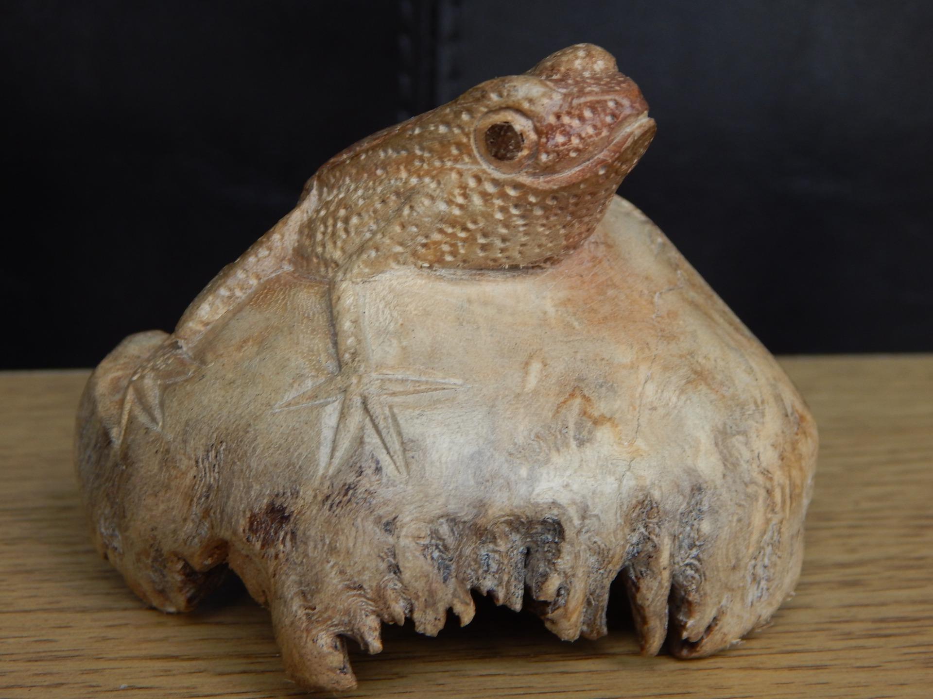 FAIR TRADE CARVED PARASITE WOOD CARVING SHARK FROG DEER WOODEN SCULPTURE eBay