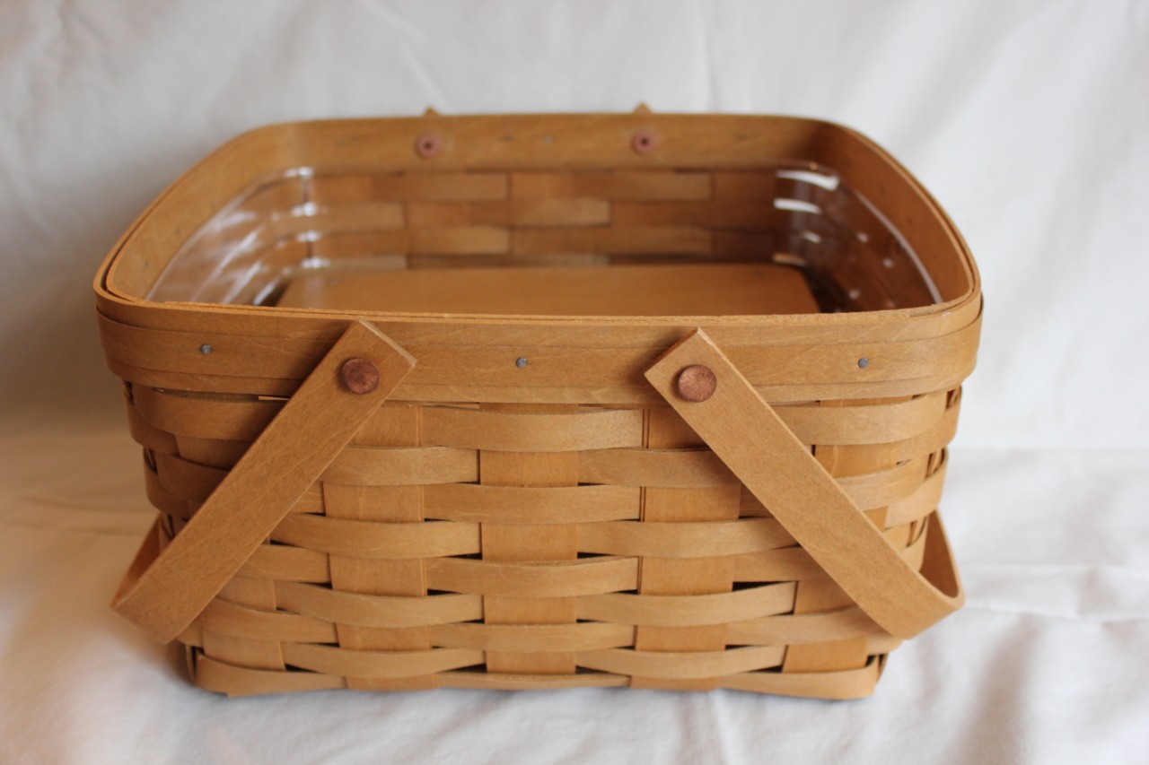 LONGABERGER CAKE BASKET with SMALL RISER & PROTECTOR CHOOSE YOUR COLOR!