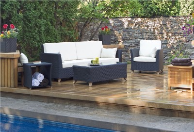 White Wicker Furniture Sets on Rattan Deep Seating Patio Furniture Set W Cushions New   Ebay