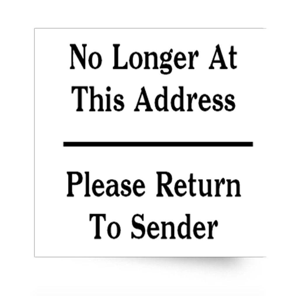 96 x Black Return to Sender No Longer At This Address Labels Useful 4