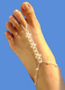 BAREFOOT SANDALS- FRESHWATER PEARLS barefoot sandals for WEDDING / BELLY DANCE / party from cgi.ebay.com