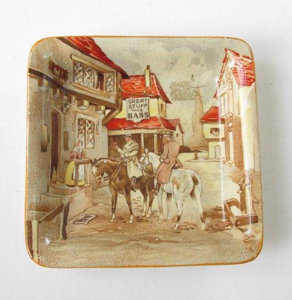 Vintage Newhall Bass Brewery Ceramic Ashtray Pin Tray/Great Stuff This Bass - Afbeelding 1 van 1