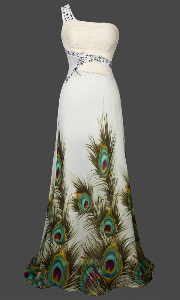 Unique Peacock Rhinestone Maxi Evening Gown Prom Dress 18 Green eBay