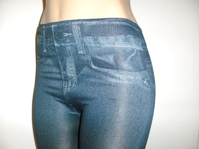 Cent Body Jewelry on Junior Jeggings Denim Print Leggings Zipper Heart S M L Ebay