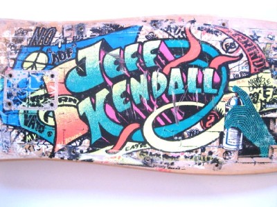 Cent Body Jewelry on Vintage 80 S Jeff Kendall Graffiti Skateboard Deck Santa Cruz Ebay