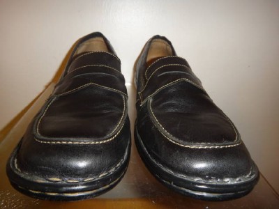 Born Women s Black Leather Penny Loafers Flats Casual Shoe Shoes Size