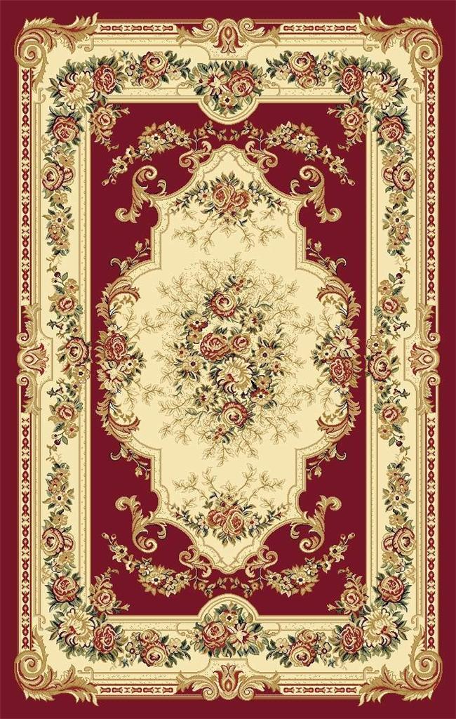2857 Burgundy Green Ivory Victorian Oriental Area Rugs Carpet Lots of