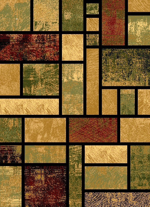 1007 Beige Burgundy Green Abstract Area Rug Contemporary Modern Carpet