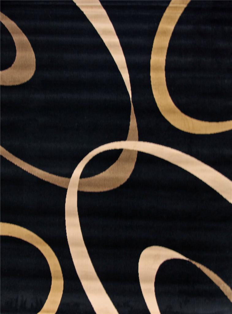 Modern Rug Contemporary Area Rugs Black 8x11 Abstract 5x8 Carpet 8x10