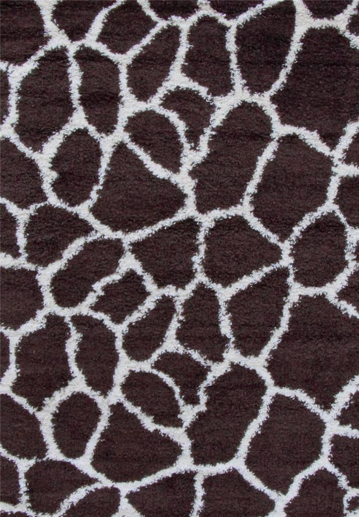 Shaggy Shag Zebra Red Turquoise White Gray 5x7 Area Rug Carpet eBay