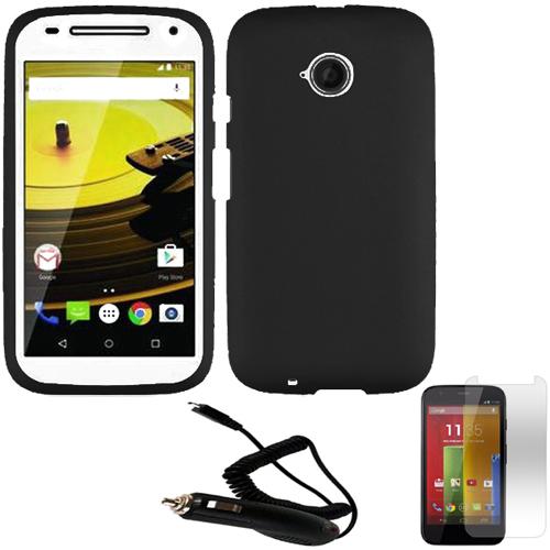 Phone Case For Moto E 4G LTE Hard Cover Car Charger Screen