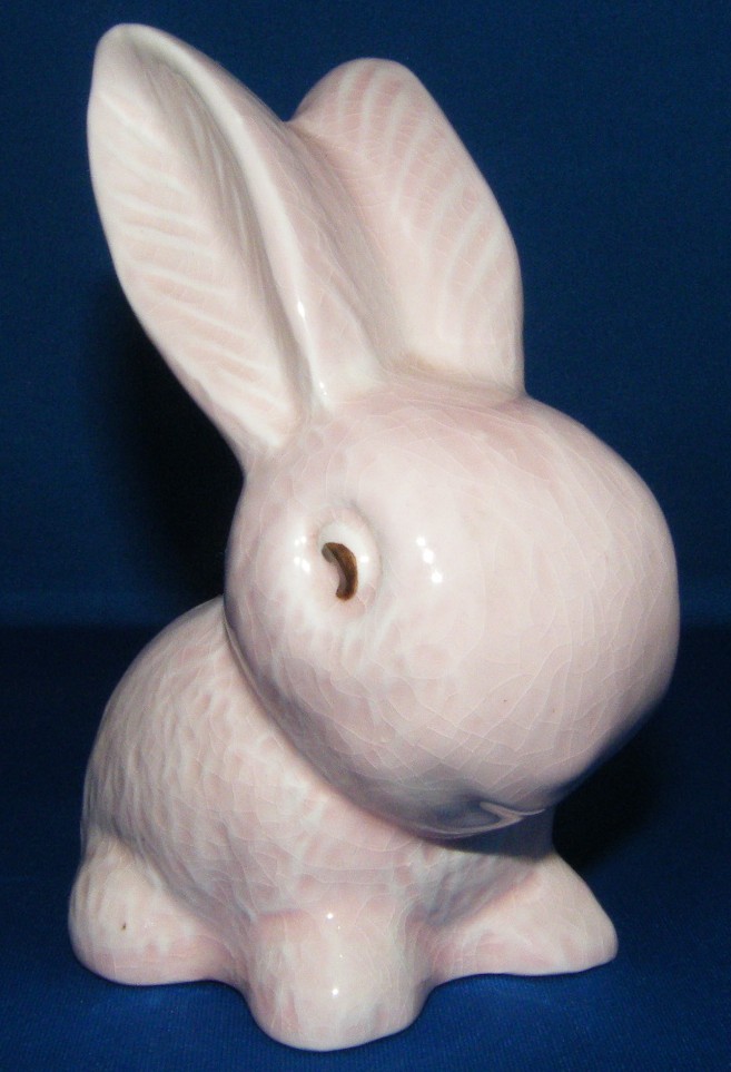 Genuine Vintage SylvaC 5" Pink Snub Nose Bunny Rabbit