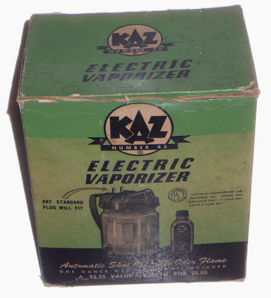 Vintage Electric Vaporizer KAZ Box Directions 1950's eBay